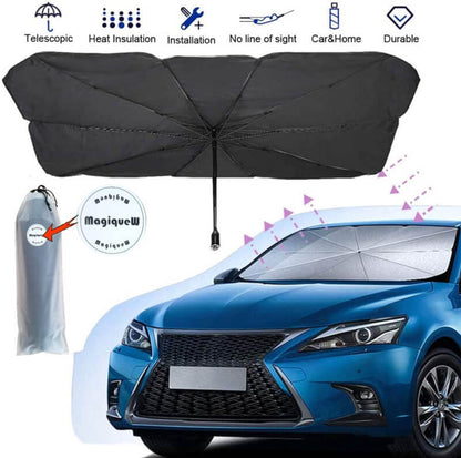 Alpha Car Windshield Sun Shade Foldable Umbrella - Prozone