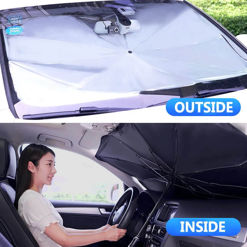 Alpha Car Windshield Sun Shade Foldable Umbrella - Prozone