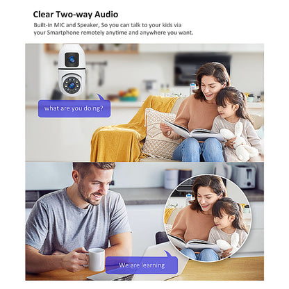 Smart bulb 2 lens camera for Home Surveillance