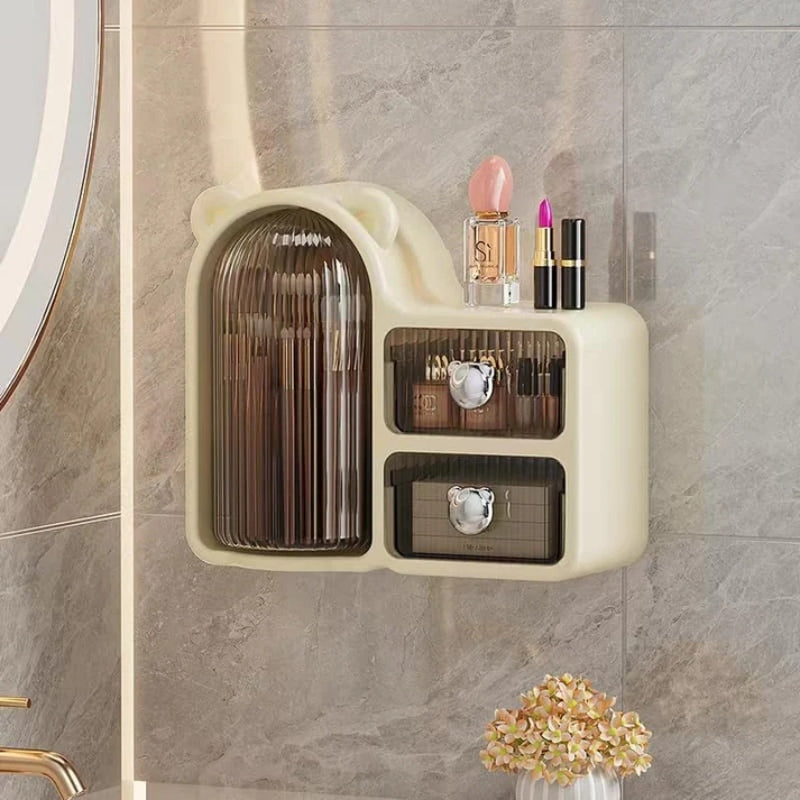 Bear shape stylish makeup and skincare storage box