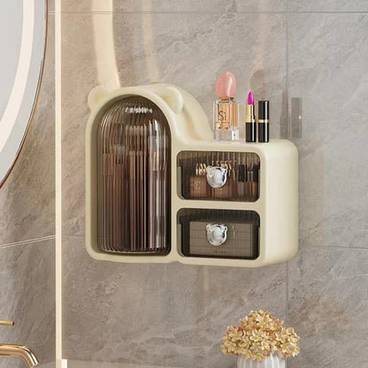 Bear shape stylish makeup and skincare storage box