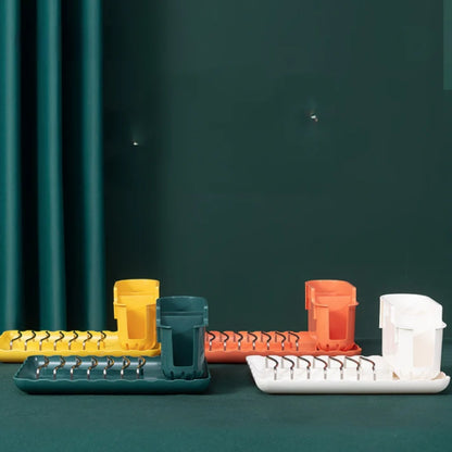 2in1 plastic plates holder and cutlery holder