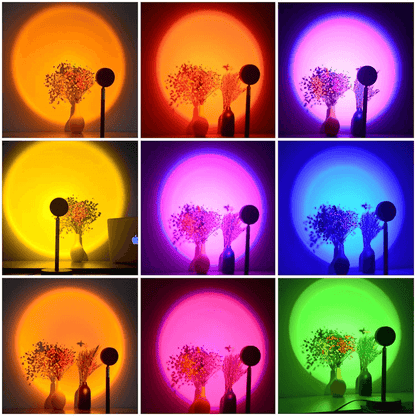 Rgb sunset lamp projection led night light