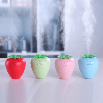 Mini strawberry usb humidifier with night light