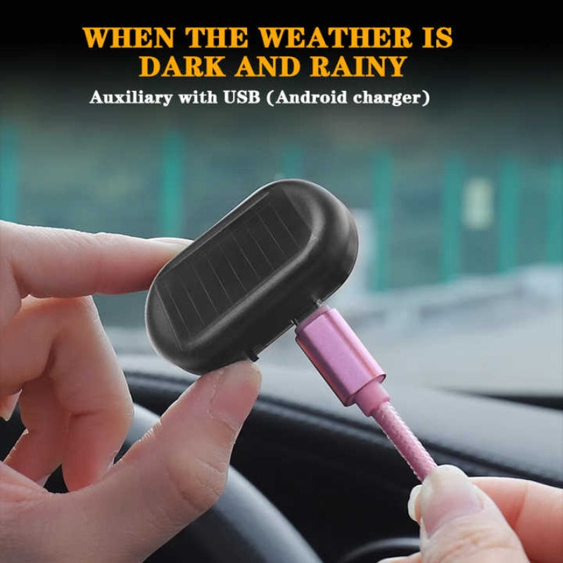 Car Fake Security LED Light ALarm System Solar Powered
