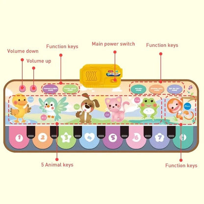 Battery operated piano music mat