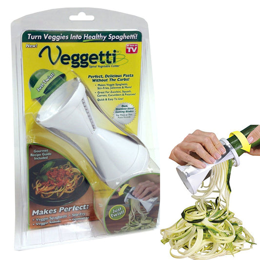 Spiral vegetable cutter - white