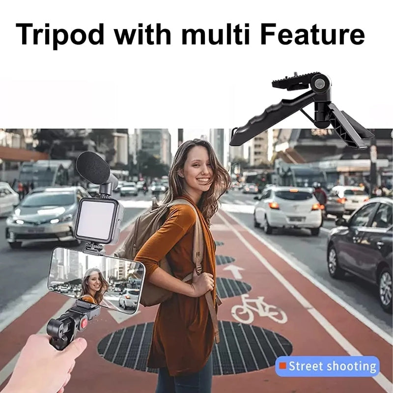 Video making vlogging kit with tripod stand