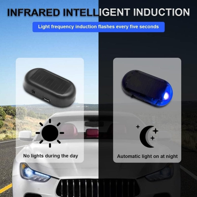 Car Fake Security LED Light ALarm System Solar Powered