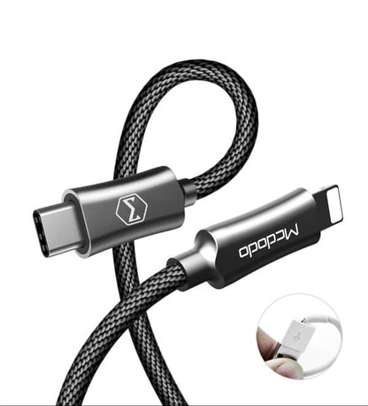 Lightning to type-c fast charging & sync cable