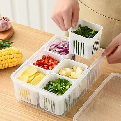 Food Storage Box With Lid and 6 Compartments