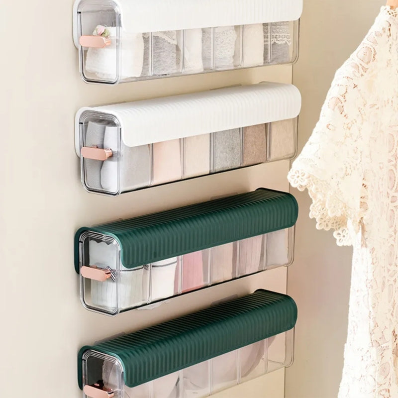 Wall mounted storage box underwear panties organizer