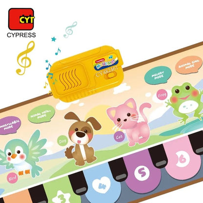 Battery operated piano music mat