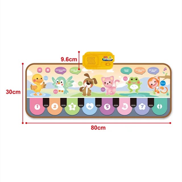 Battery operated piano music mat