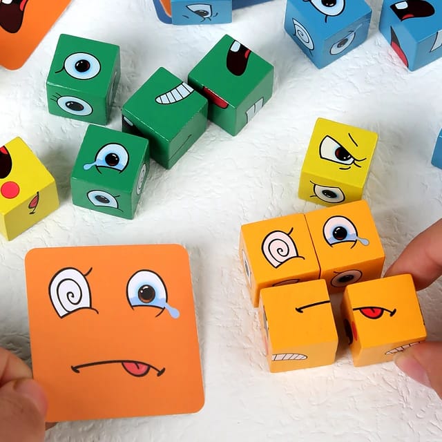 Iq face puzzle toy for children