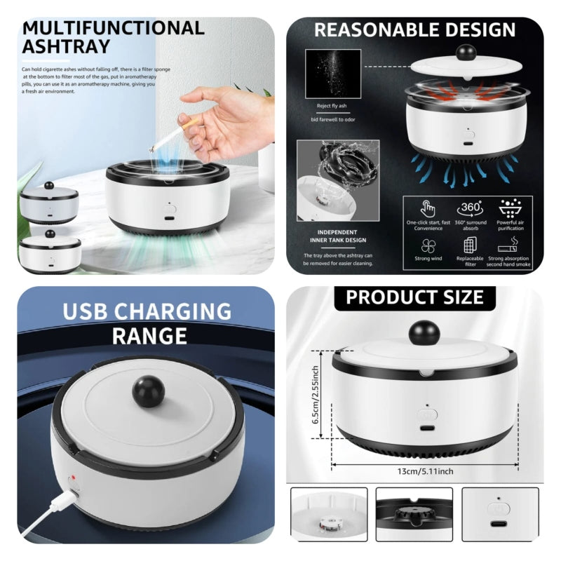 2in1 air purifier multifunctional home air freshener ashtray