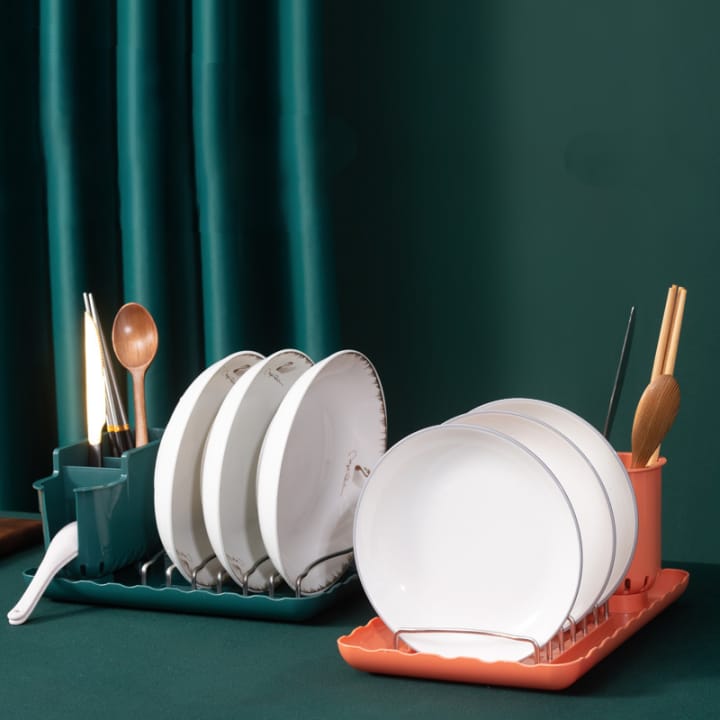 2in1 plastic plates holder and cutlery holder