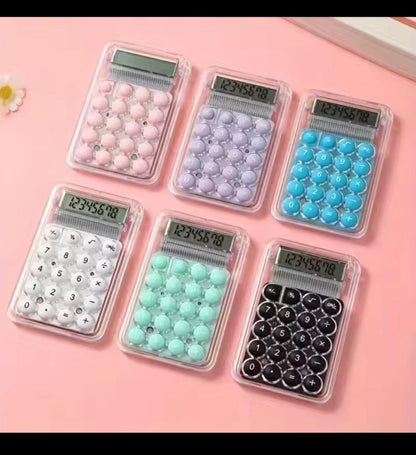 Transparent calculator portable pocket for students and kids