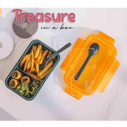Mario lunch box with spoon and fork