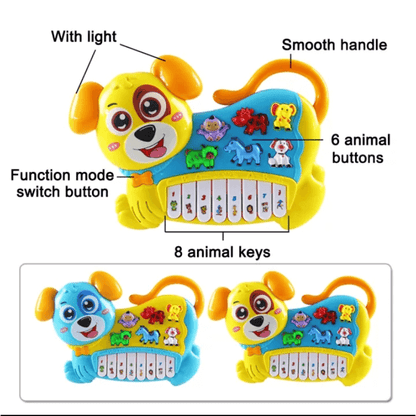 Cute dog electronic piano keyboard