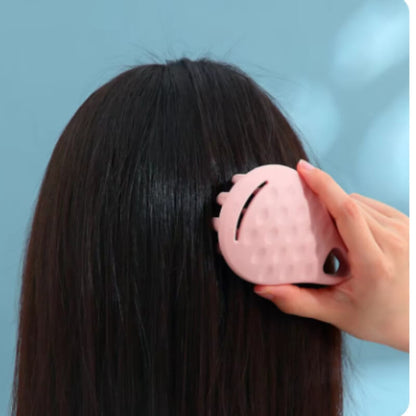 Silicone shampoo shower body hair massager