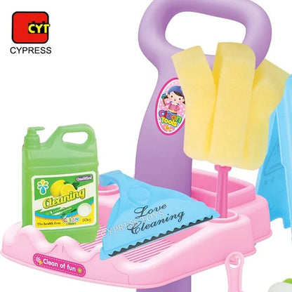 Kids cleaning trolley vacuum cleaner set
