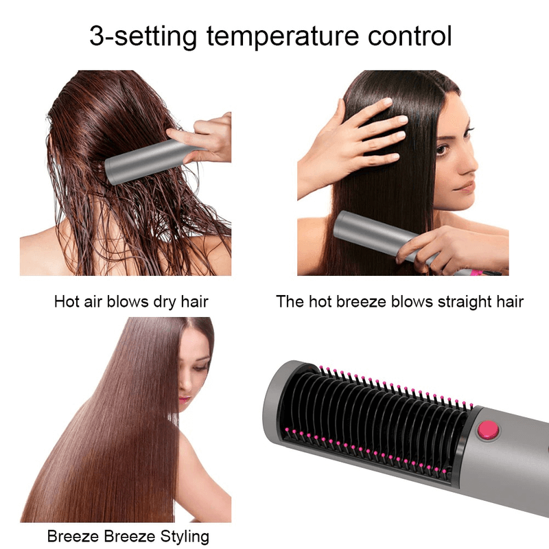 3 in 1 hair straightener with blow dryer and brush