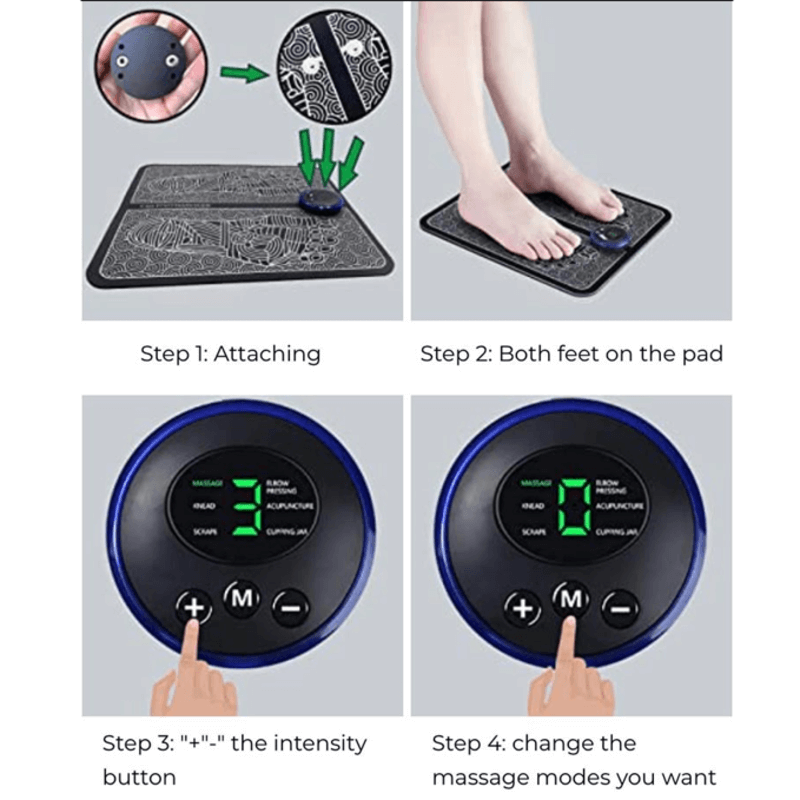 Electric ems foot massage pad
