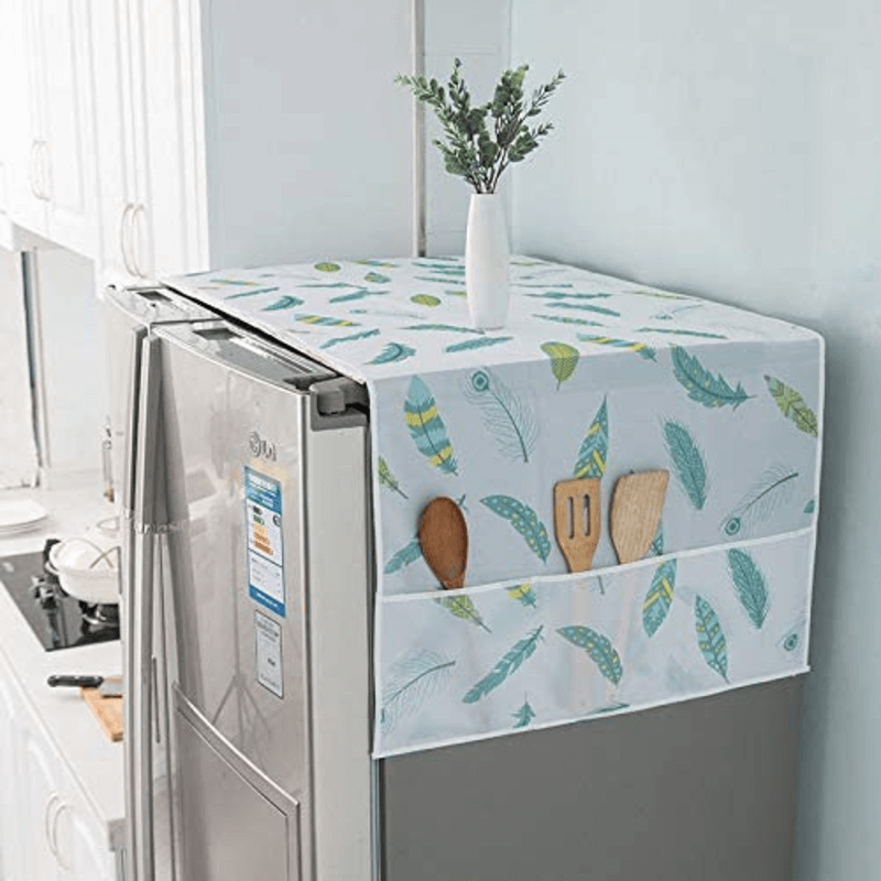 Dust proof fridge cover with 3 pockets