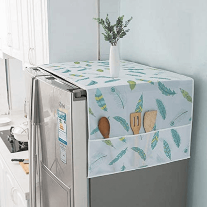 Dust proof fridge cover with 3 pockets