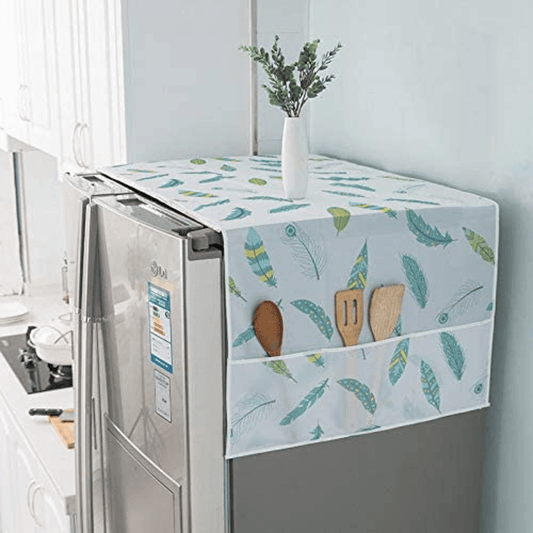 Dust proof fridge cover with 3 pockets