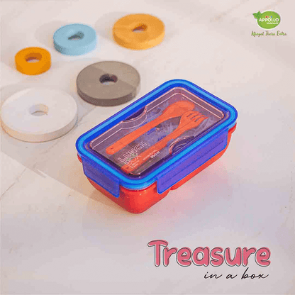 Mario lunch box with spoon and fork