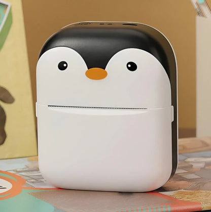 Penguin design rechargeable portable mini printer