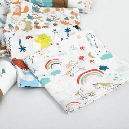 Newborn baby blanket double layer cotton