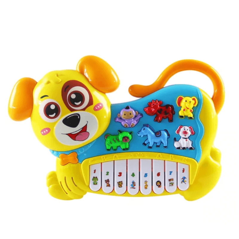Cute dog electronic piano keyboard
