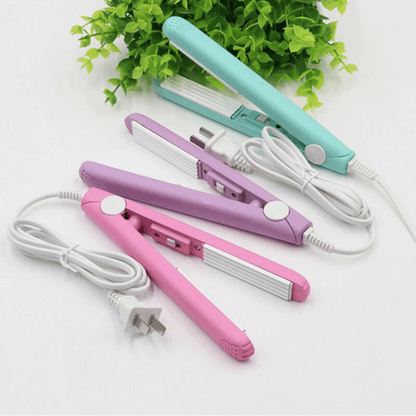 Mini hair straightener and curler
