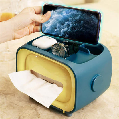 Plastic tissue box cover holder desk storage box container