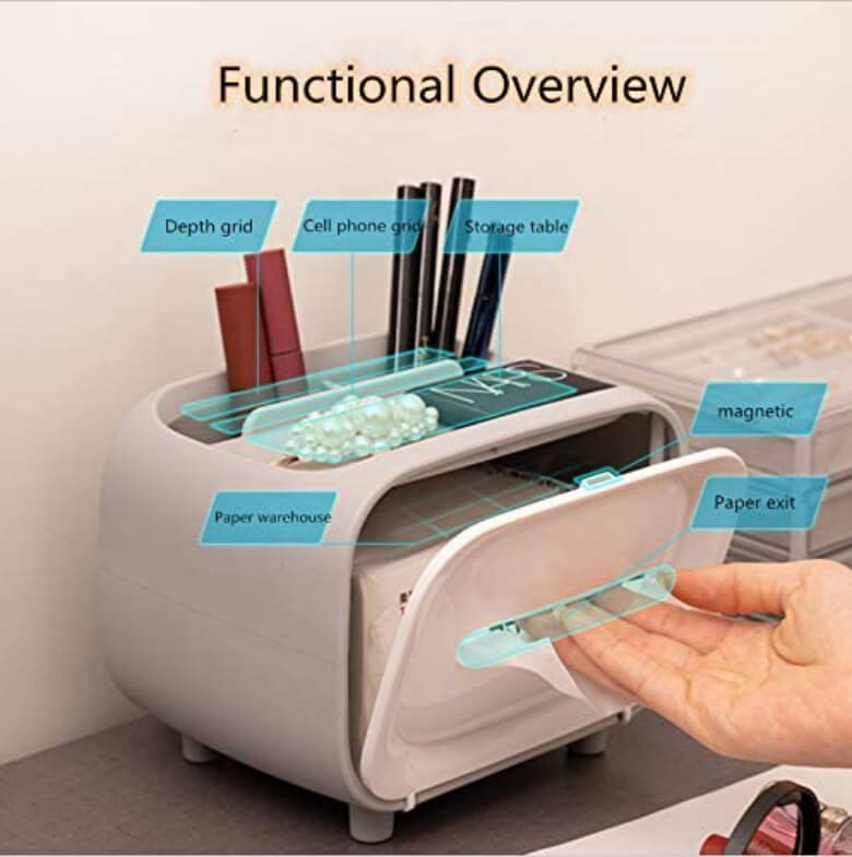 Plastic tissue box cover holder desk storage box container