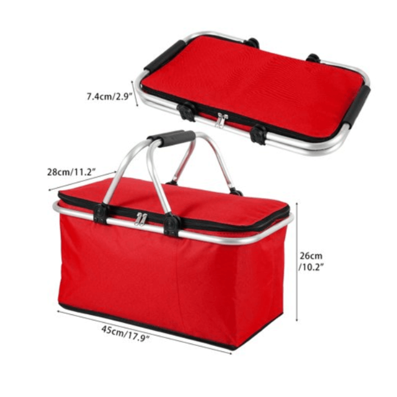 Portable outdoor picnic storage basket 30l