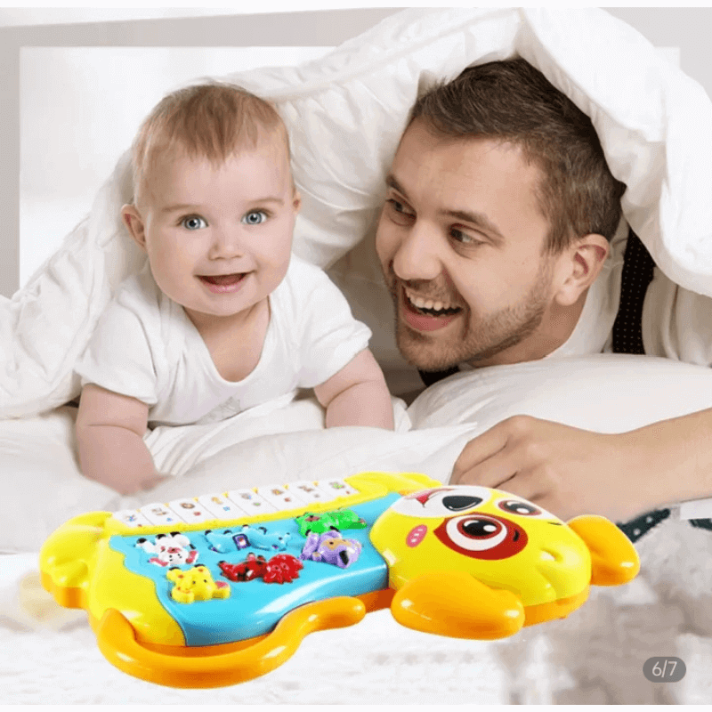 Cute dog electronic piano keyboard