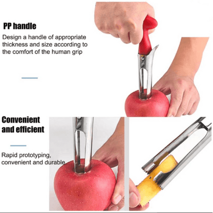 Stainless steel fruit corer