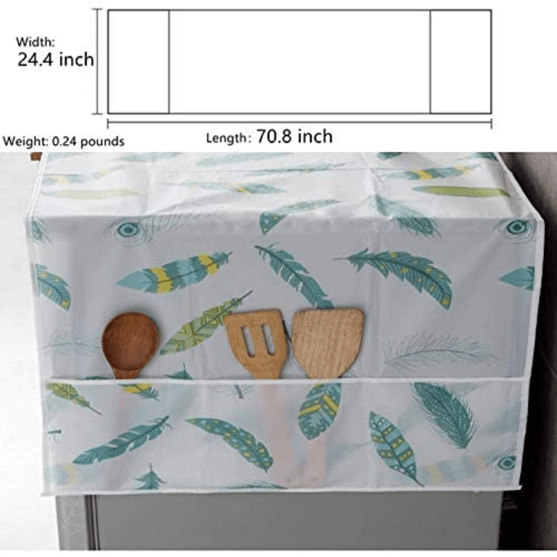 Dust proof fridge cover with 3 pockets