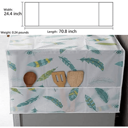 Dust proof fridge cover with 3 pockets
