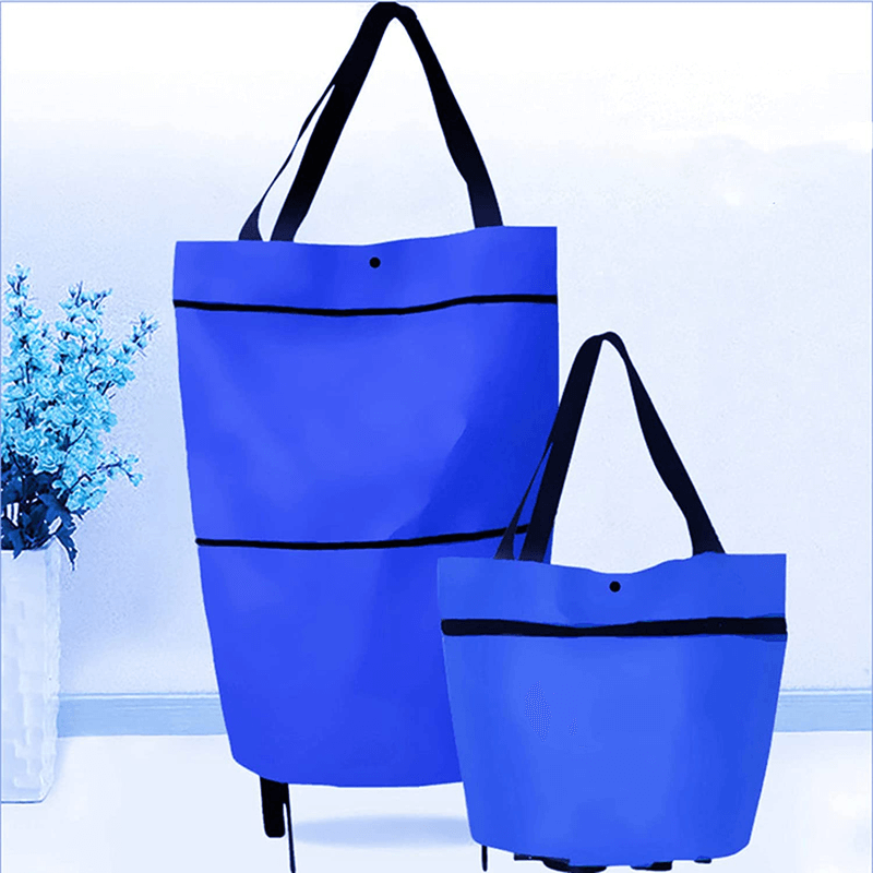 Foldable trolley bag grocery bags with wheels