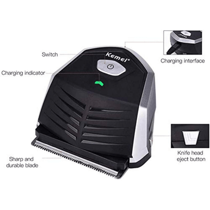 Kemei km 6032 pro hair clipper with 9 different combs