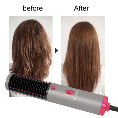 3 in 1 hair straightener with blow dryer and brush