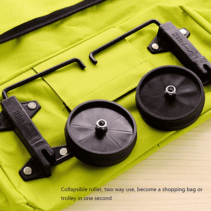 Foldable trolley bag grocery bags with wheels