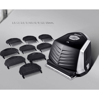 Kemei km 6032 pro hair clipper with 9 different combs