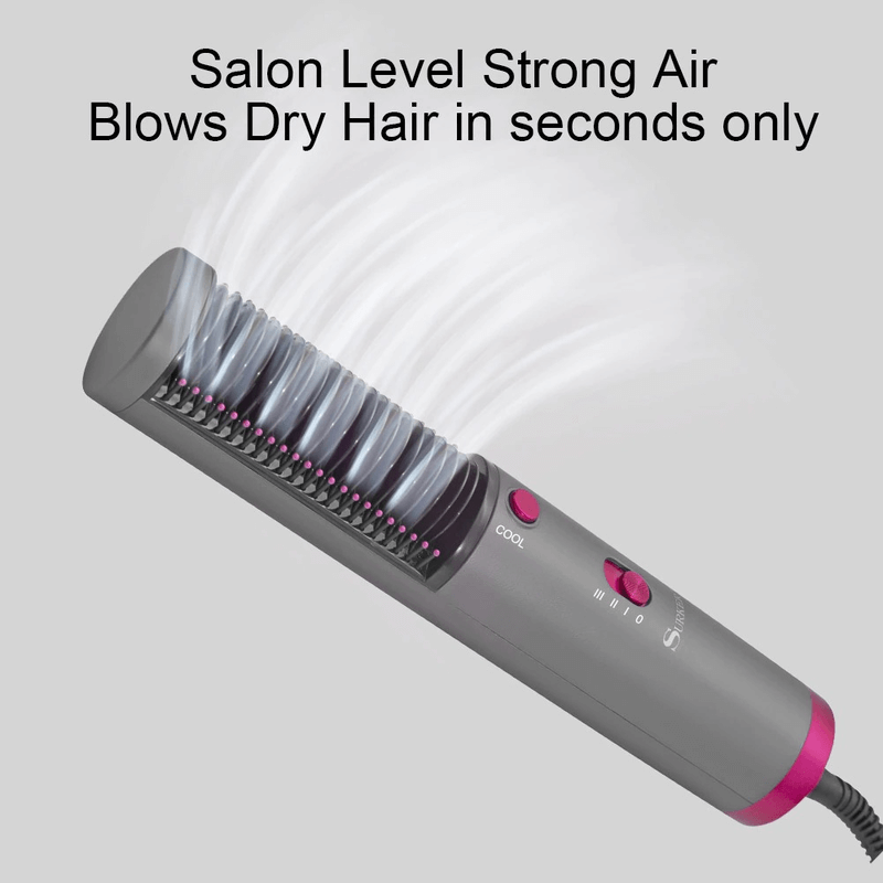 3 in 1 hair straightener with blow dryer and brush
