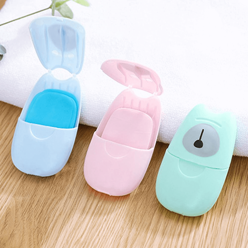 2 pcs portable paper soap disposable hand wash